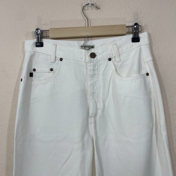 NWT Democracy Size 8 The Un-Jean Jeans White Wide Barrel Leg High Rise 90's Vtg‎ - Picture 3 of 9